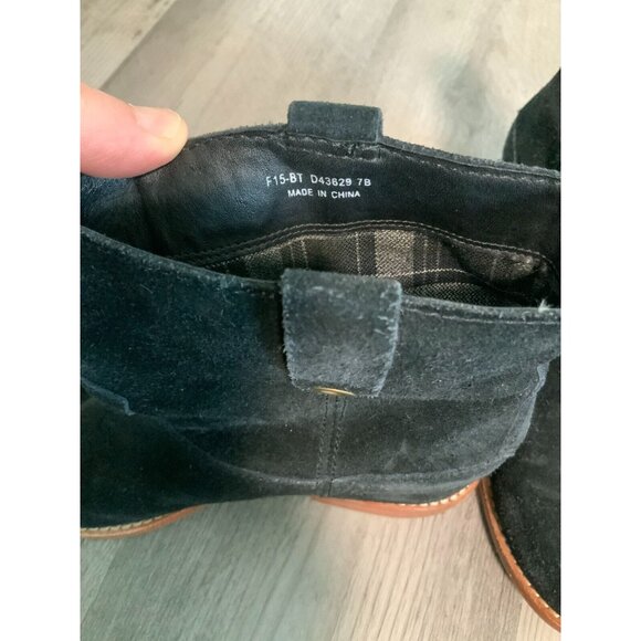 Cole Haan Grand OS Black Suede Booties W/ Plaid Lining, Size 7 (US) - Picture 6 of 10